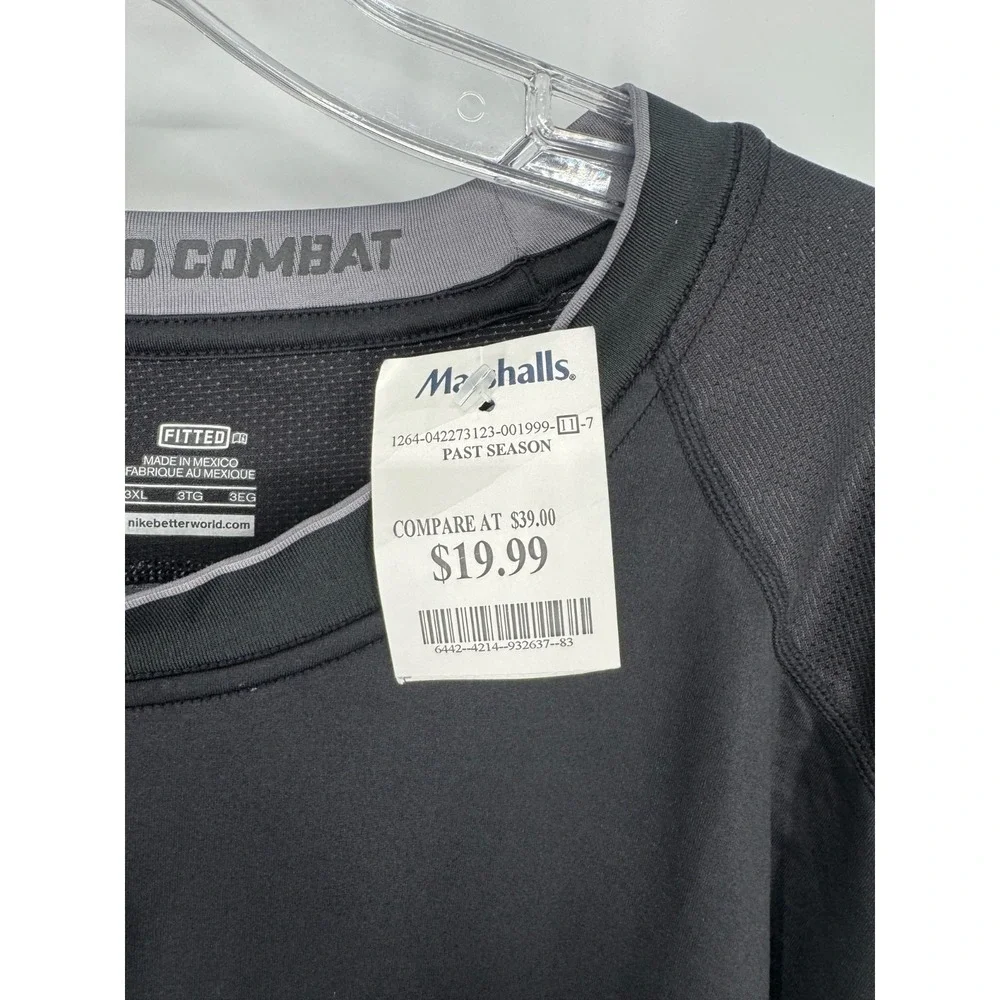 Nike Dri Fit Pro Combat Tee T Shirt Mens Size 3XL Long Sleeve Fitted 468006-010